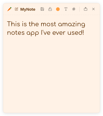 Note — Carrot Orange theme
