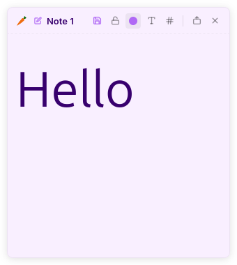 Note — Lavender Purple theme